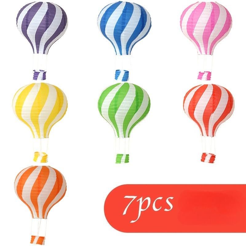 12In Colorful Lollipop Hot Air Balloon Paper Lantern,DIY,Foldable,Reusable|For Party Decoration,Christmas,Wedding, and Birthday