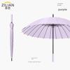 24-Rib Long-Handle Automatic Umbrella, Large Size for Men and Women, Reinforced Straight Umbrella, Windproof Advertising Business Umbrella