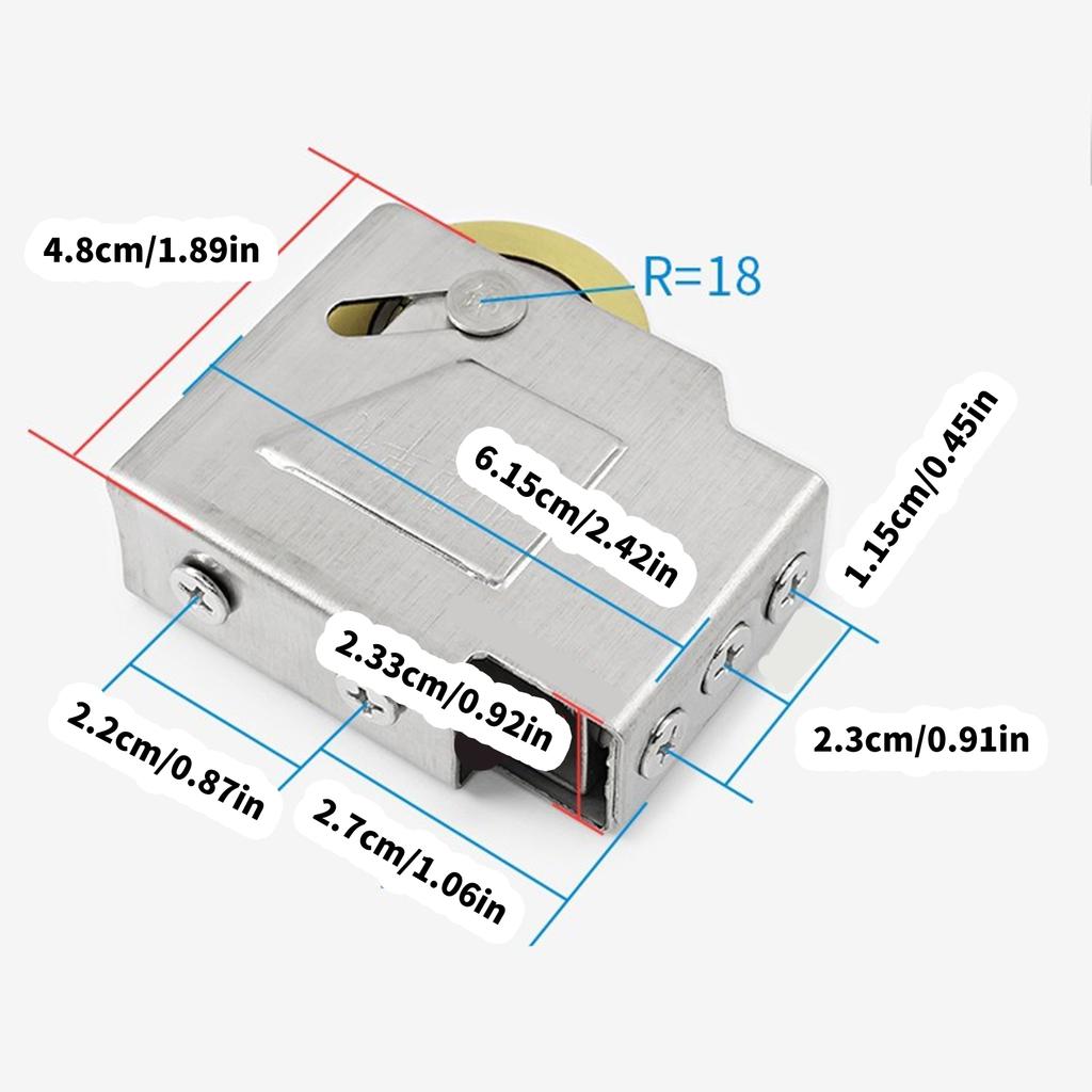 2pcs Multipurpose Stainless Steel Brass Wheel Bearing Rollers Accessory for Sliding Door and Window Pulley Systems