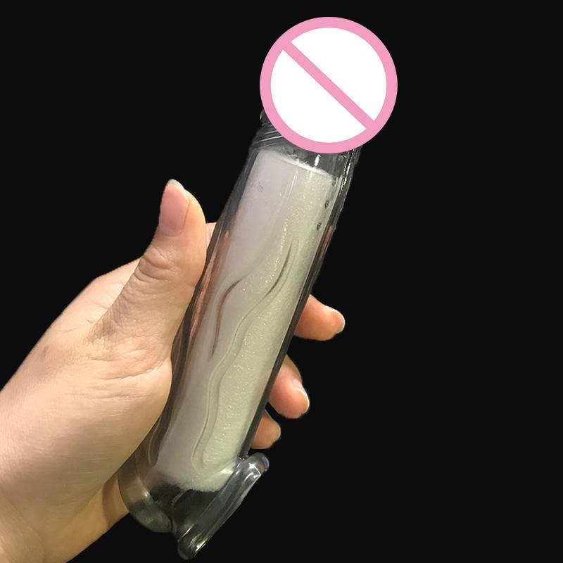 Prezervativ de cristal foarte elastic, manșon reutilizabil pentru prelungirea penisului, întârzierea ejaculării, mărirea penisului, bunuri intime, jucării sexuale pentru bărbați