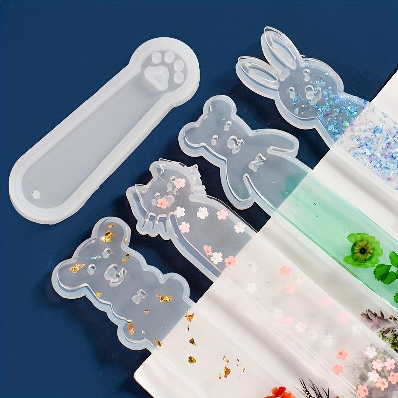 Silicone Animal Shape Bookmark Mold, DIY Epoxy Resin Casting Tool with Tassels Pendants for Jewelry Handmade Art Craft Making
