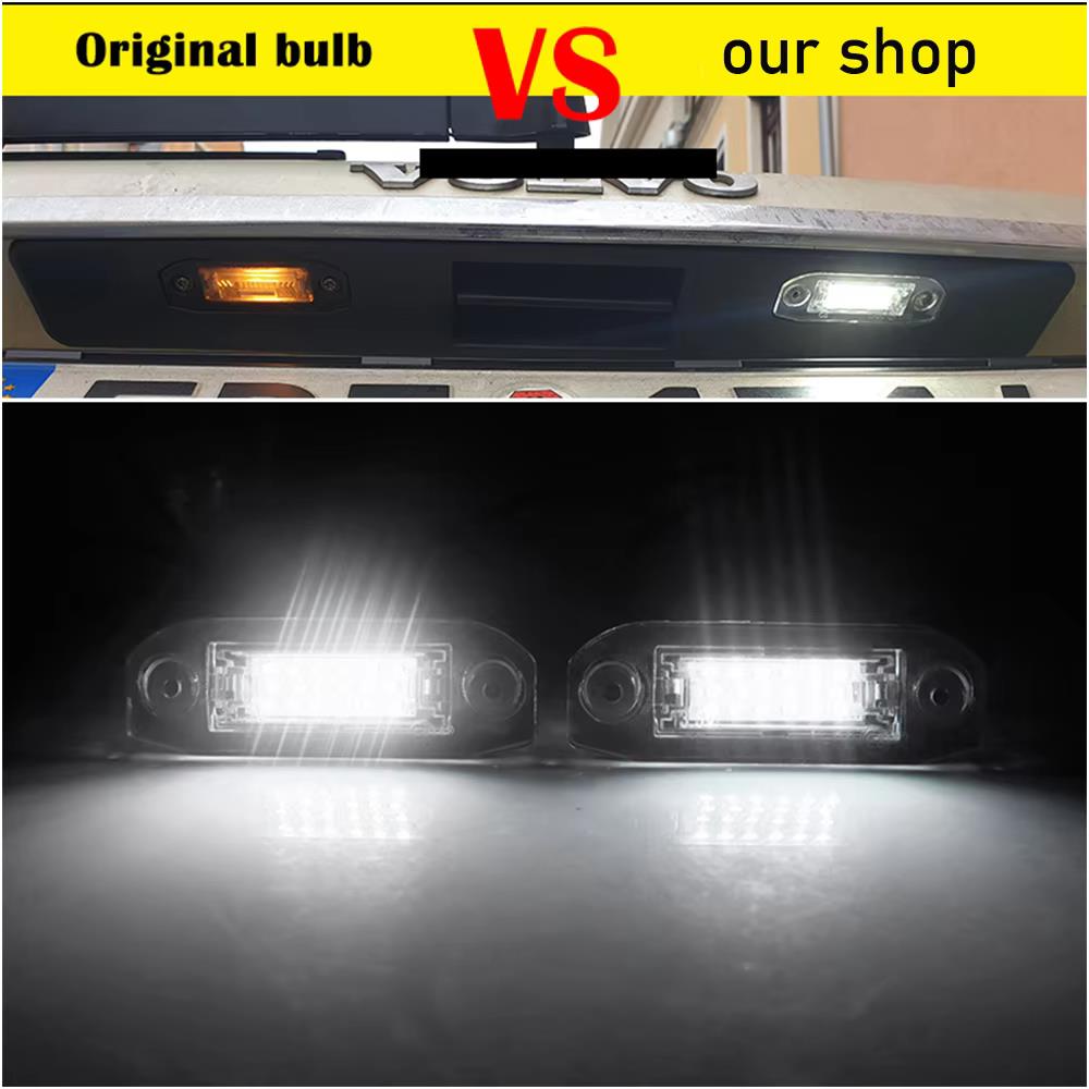 LED Car License Plate Light Assembly LED Number License Plate Lights for Volvo S80 XC90 S40 V60 XC60 S60 C70 V50 XC70 V70 License Plate Lights 2