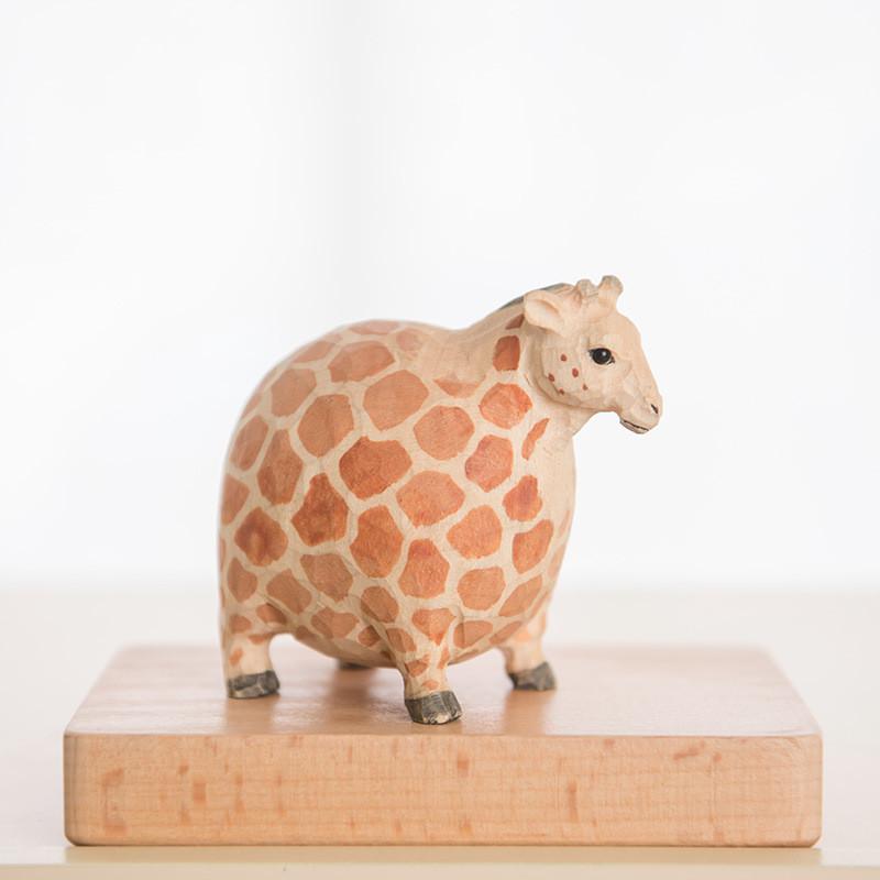 Wooden Animal Decor Set With Cute Round Shapes For Home And Gift Use