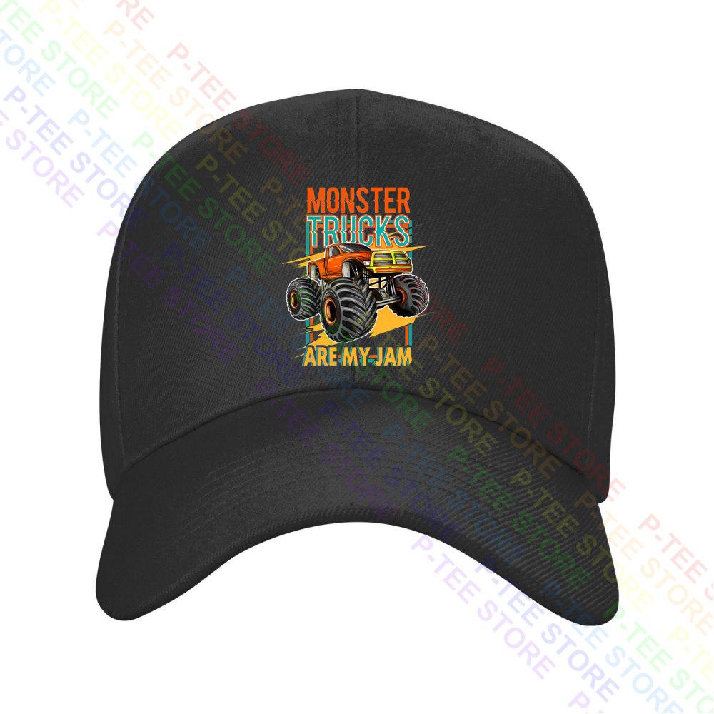 Monster Truck Are My Jam Sunset Baseball Cap Snapback Caps Knitted Bucket Hat