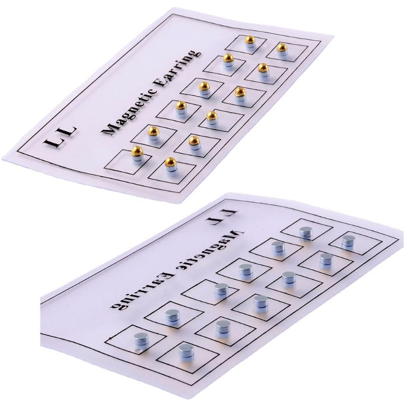 Personalized 12 Pcs Magnetic Stud Earring Ear Bone Nails Fake Cheater Non Pierced Jewelry Nose Ear Lip Stud Magnet DIY