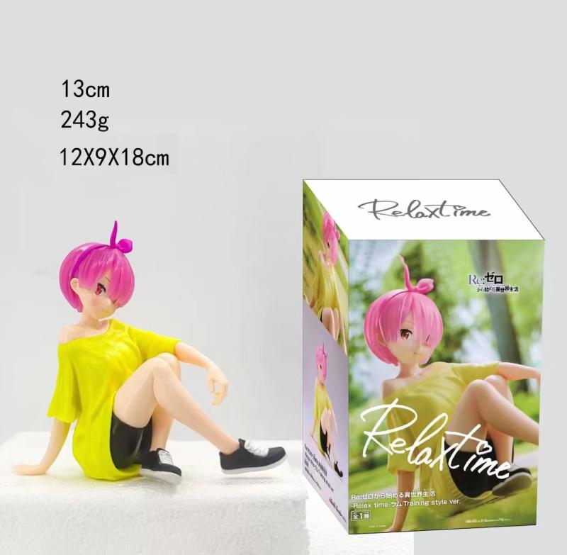 

13CM Ramu Figure Re: ZERO Starting Life in Another World Relax Time Anime Fitness Clothing Model Toy Gift Collection Ornaments