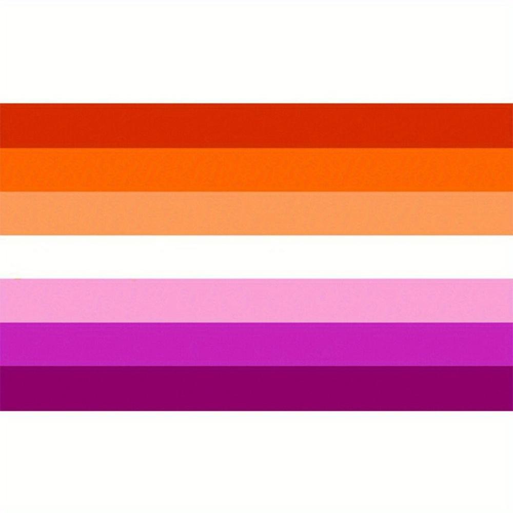 3 Styles 90*150cm (3*5ft) Lesbian Flag (without Flagpole) LGBTQ+ Pride Month Outdoor Garden Decoration
