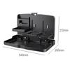 New Car Seat Backrest Foldable Tray Table ABS Portable Storage Rack Automatic Lunch Box Laptop Desk IPad Phone Holder Cup Holder