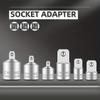6 szt. Adapter Gniazda Adapter Klucza Grzechotkowego 1/2 Duży Obrot 3/8 Średni Obrot 1/4 Mały Obrot Stal Chromowo-Wanadowa CR-V