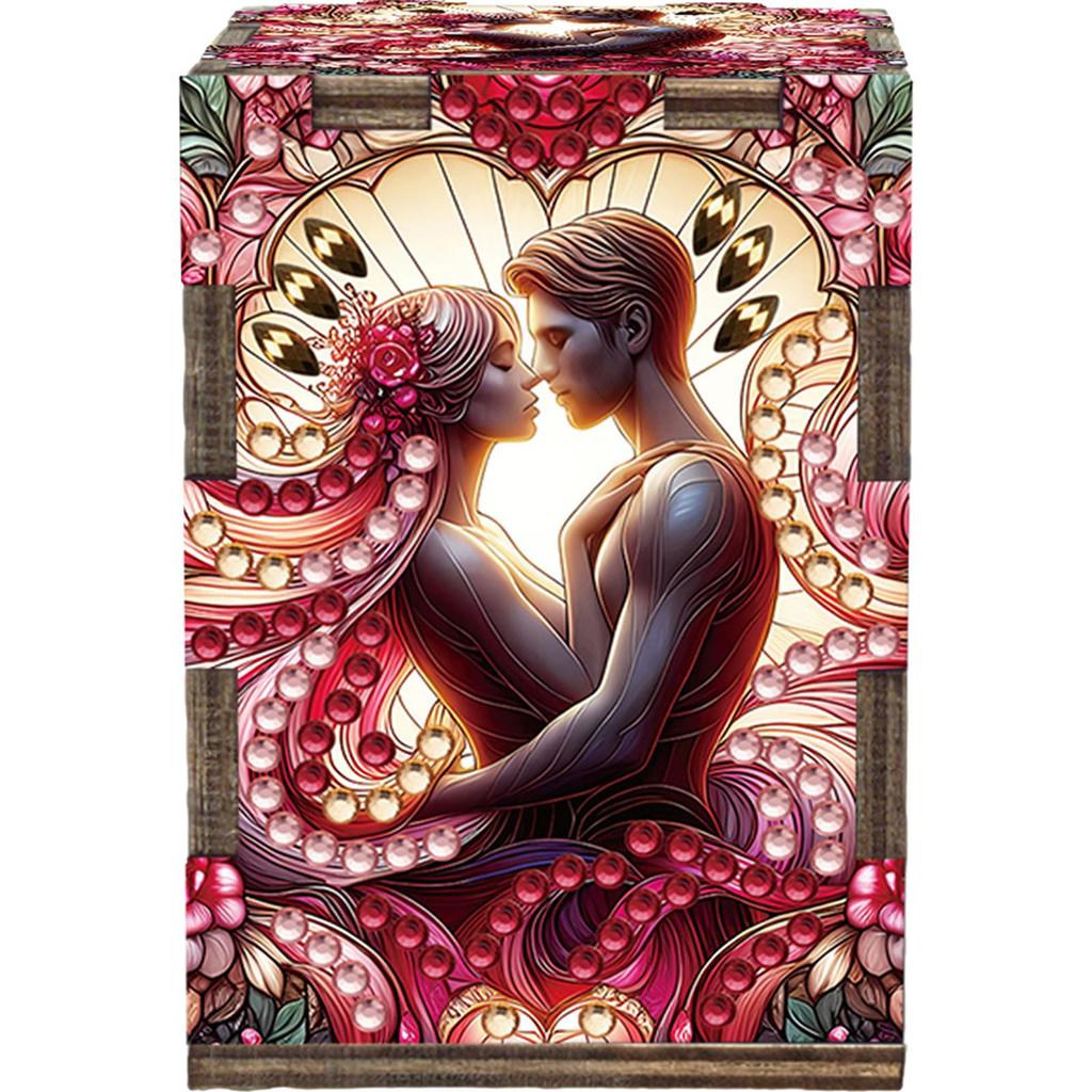 Rhinestones Decorative Toothpick Box 5D DIY Diamond Art Handmade Toothpick Holder Crystal Mosaic Toothpick Holder for Home Decor