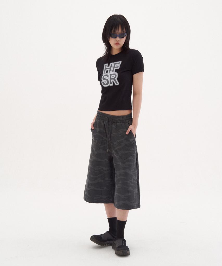 Haipaisaundeulepeoleonseu Camo Half Pants, Charcoal