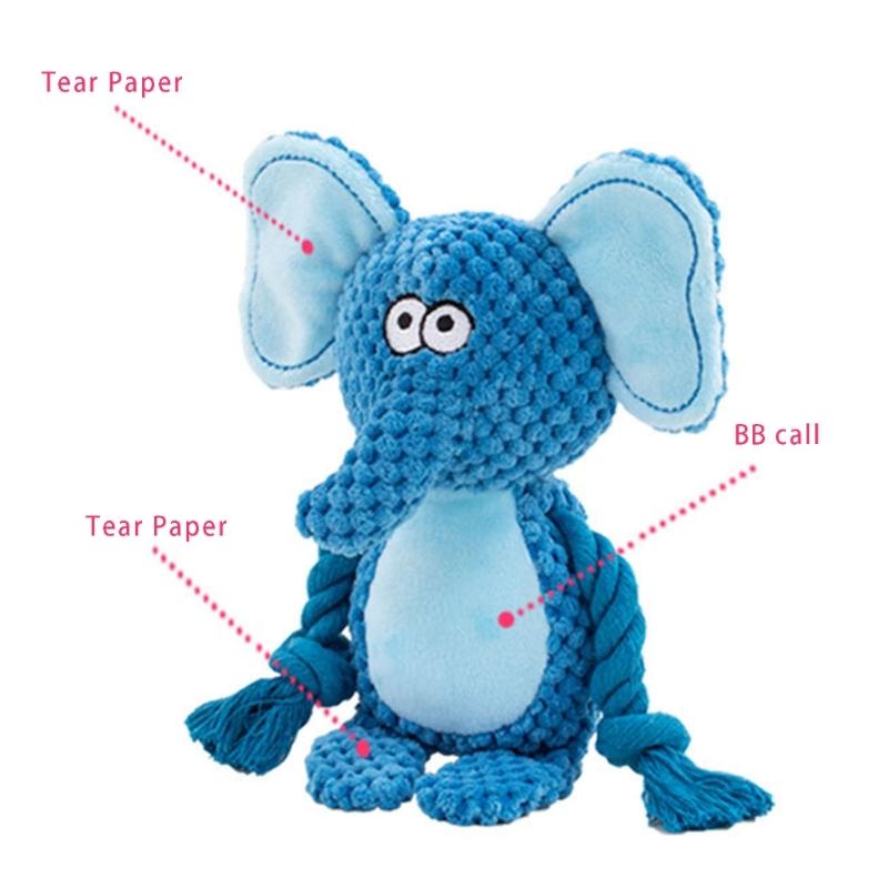 Squeaky Plush Cotton Rope Dog Toy For Interactively Play Teeth Cleaning And Anxieties Relief In Small Media Dog