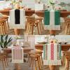 Nordic Minimalist Cotton Linen Table Runner With Tassels For Dining Room Decor