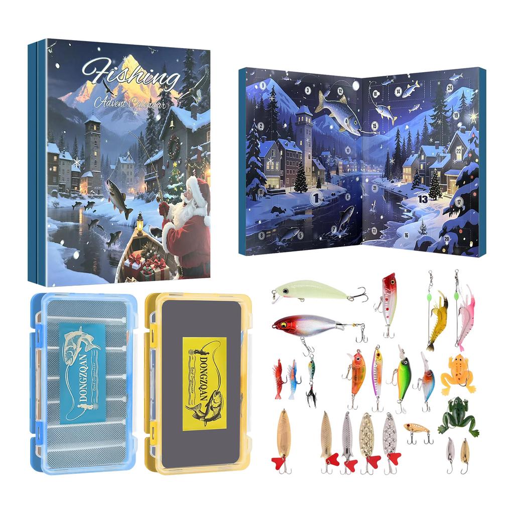 3D Stereo Airplane Box 24PC Fishing  Christmas Countdown