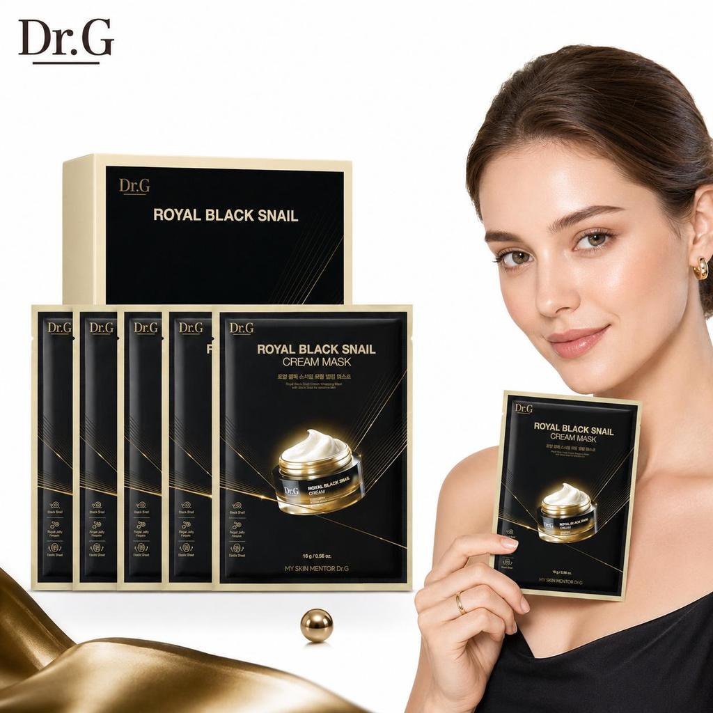 Dr.G Royal Black Snail Cream Mask 16g * 5pcs