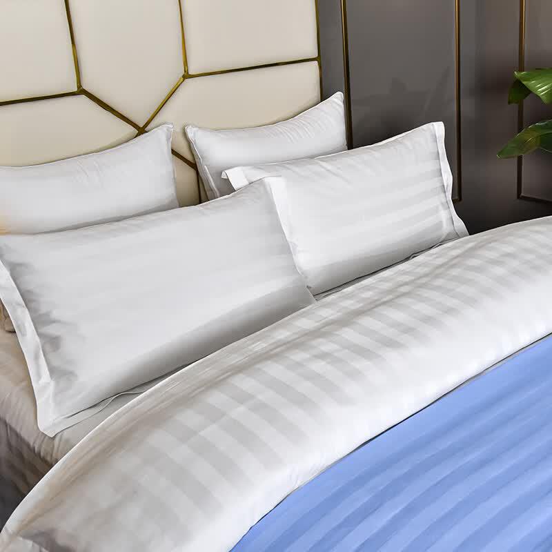 SUISLEEP 60S Cotton Sateen Stripe Bedding Set