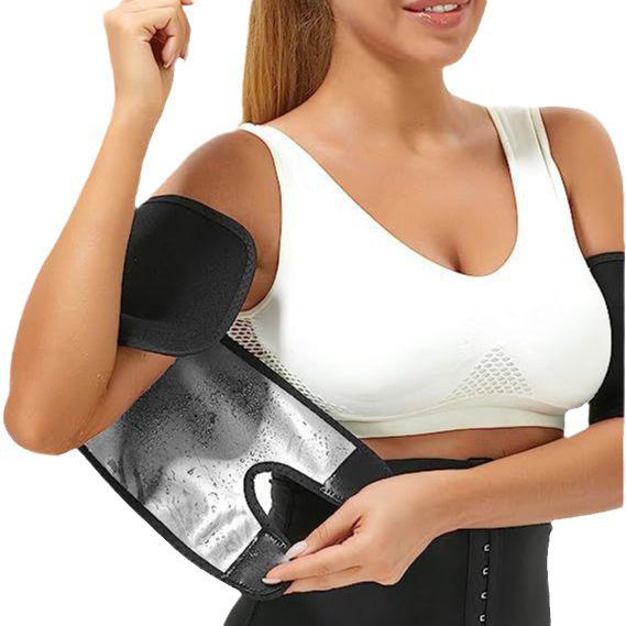 Damen Figurformende Ärmel für Yoga und Fitness - Schlankmachende und Schweißtreibende Armschützer