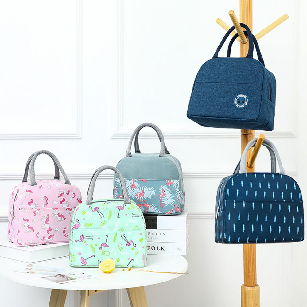 Tragbare Lunchtasche Wasserdicht Isoliert Canvas Kühlertasche Thermisch Lebensmittel Picknick Lunchtaschen für Kinder Schultasche lonchera
