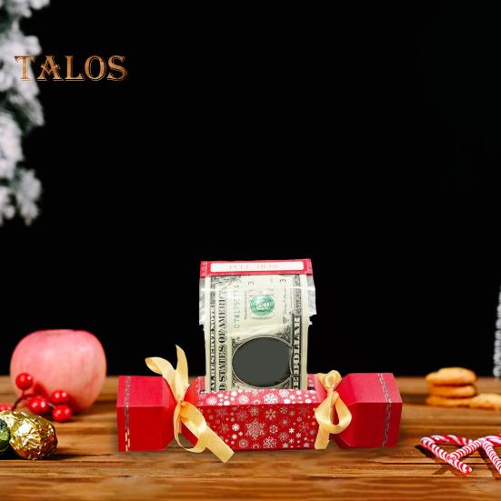 Christmas Surprise Money Pull Pouch Pull Out Money Gift Box DIY Rectangle Money Holder with Ribbon for Cash Gift