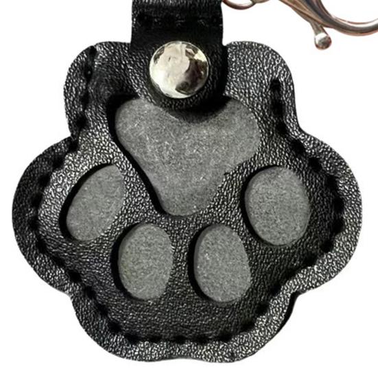Pet Hair Keepsake Keychain Dog Cat Paw Shape Hair Storage