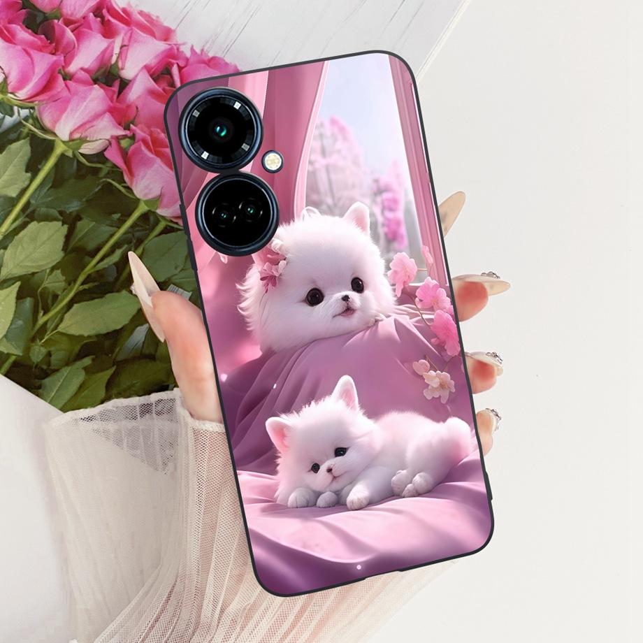 For Tecno Camon 19 Pro 19 Neo Camon19 4G Phone Case Matte Soft TPU Bumper Cover Cool Cartoon Luxury Butterfly Flower Funda