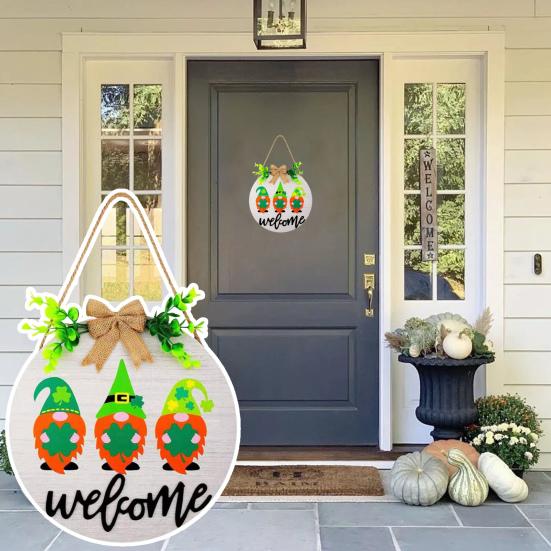 

Hanging Sign Clear Happy Easter Print Burr Free Wooden Egg Rabbit Pattern Doorplate Pendant Household Supplies