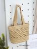Handmade Hollow Woven Underarm Tote Bag: Fashionable Single Shoulder Beach & Commute Bag for Women
