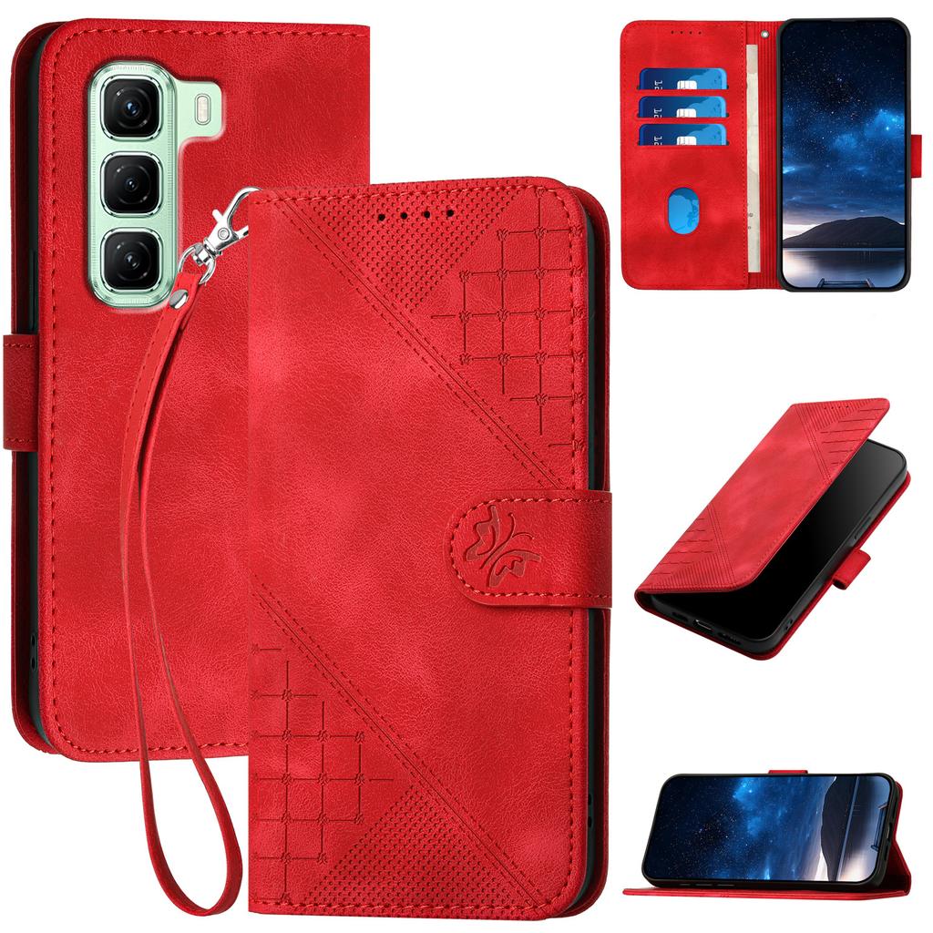 YX0080 For Infinix Hot 50 5G Case Butterfly Imprint Leather Wallet Phone Cover