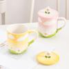 Ceramic Coffee Mug Creative Flower Cup for Office and Home Christmas Birthday Surprise for Friends Family or Flower Lovers