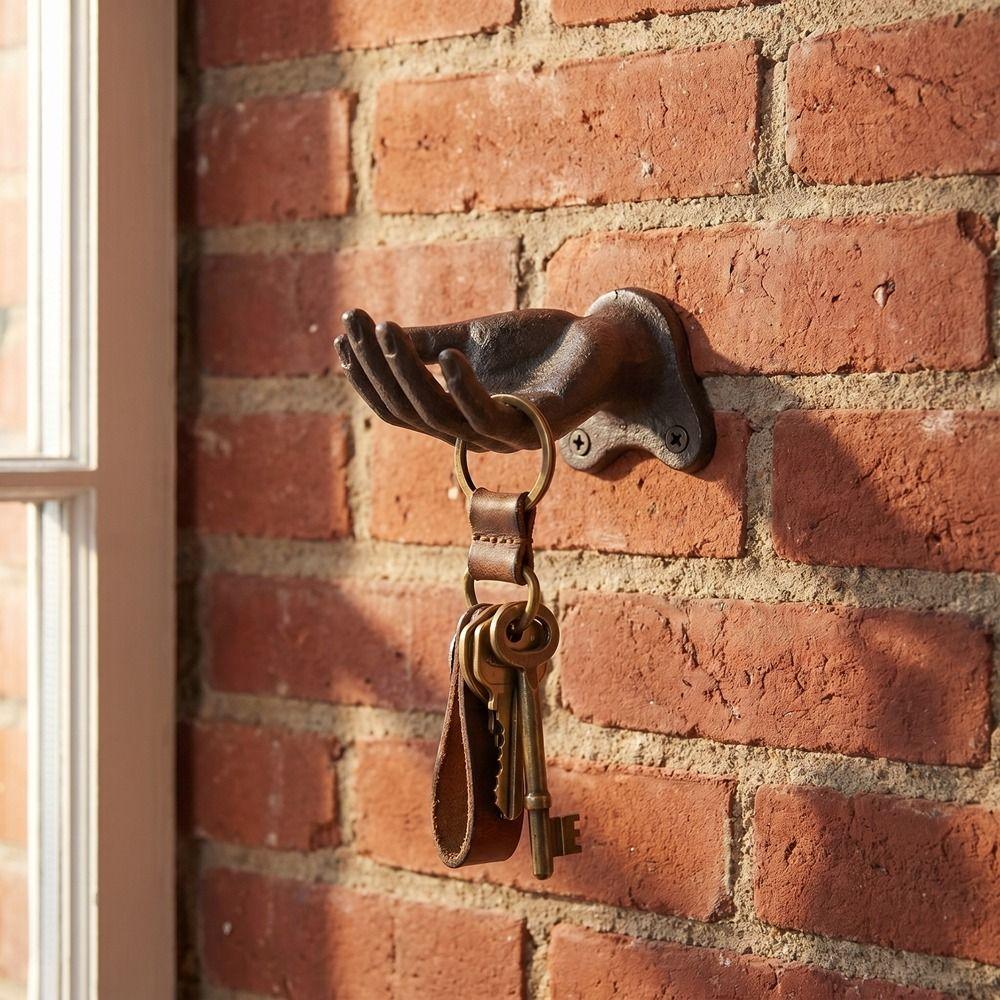 Robuster handförmiger Halter Wandmontierter Schlüsselhaken Einzigartiger Wandhaken Schmuck