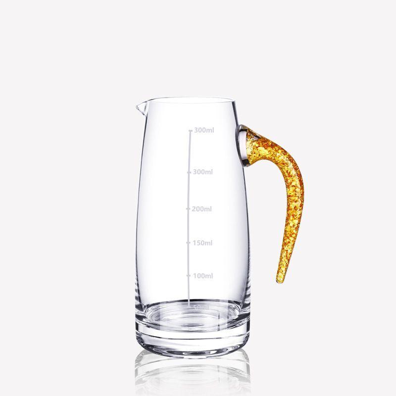 Light luxury turquoise wine cup Diamond cut crystal wine set Gold foil Star Cup Creative teacup Heat resistant birthday gift box