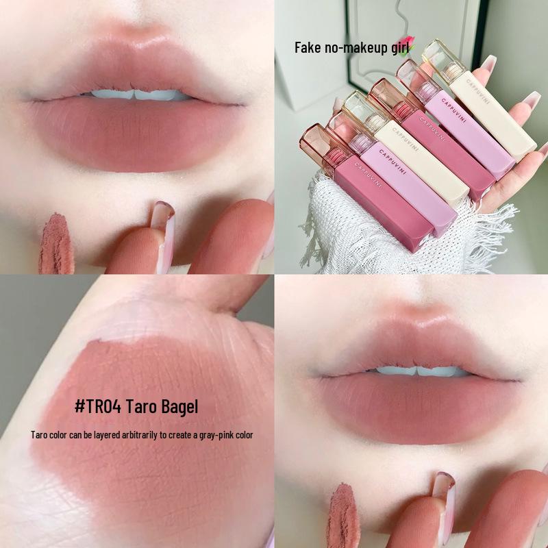 Cappuvin Art Velvet Matte Lipstick - Long-lasting, Waterproof, Non-fading, Non-stick.