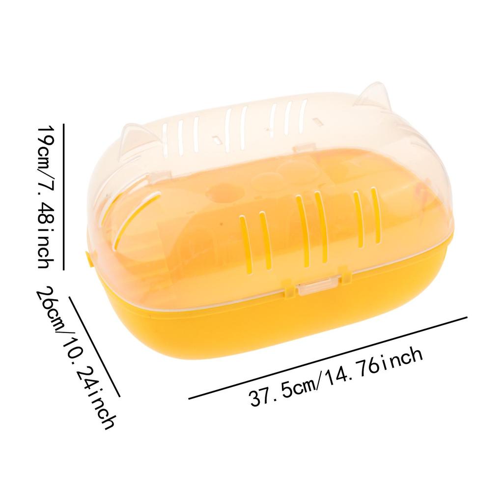Portable Hamster Cage Clear Comfortable Convenient Outgoing Habitat Breathable for Guinea Pig Small Animals Hedgehog Mice
