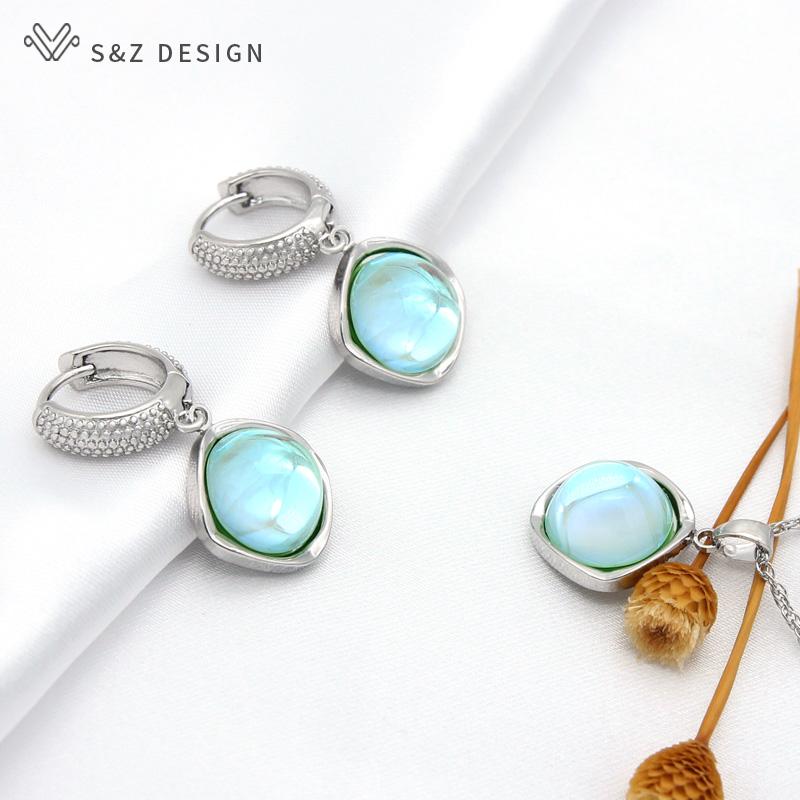 

Модные круглые красочные серьги-капли с кристаллами, комплекты ювелирных изделий для женщин и девочек, ожерелье с подвеской для свадебной вечеринки