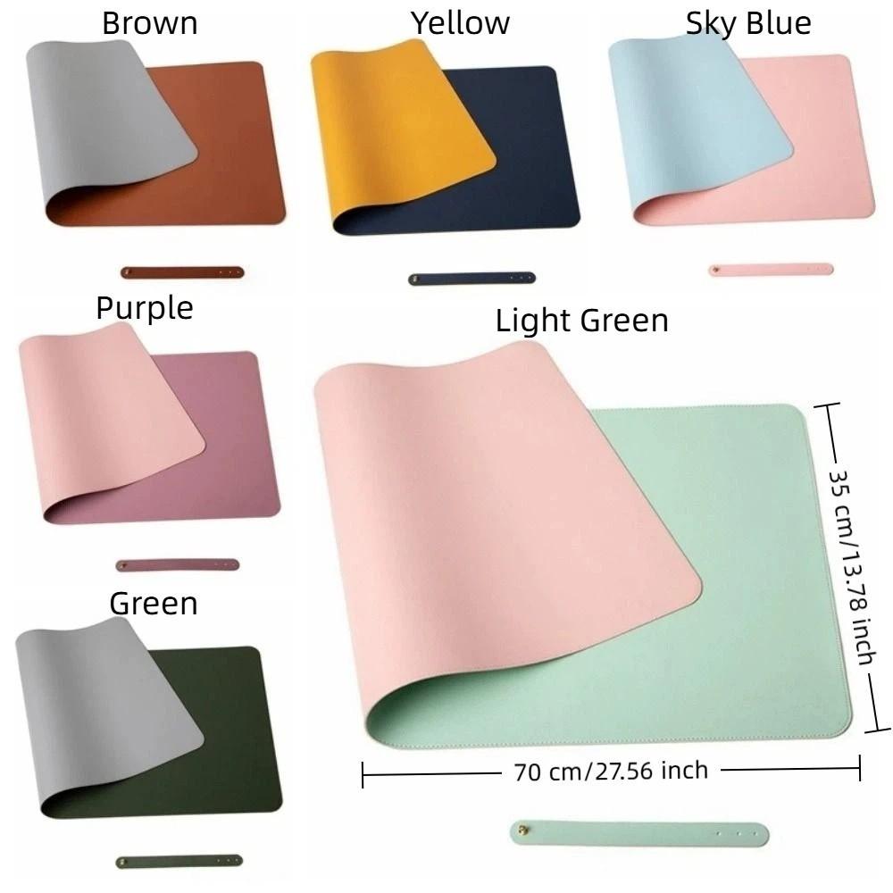 Waterproof Foldable Mouse Pad PU Leather Hand Rest Pad Dust-proof Keyboard Pad Nail Studio