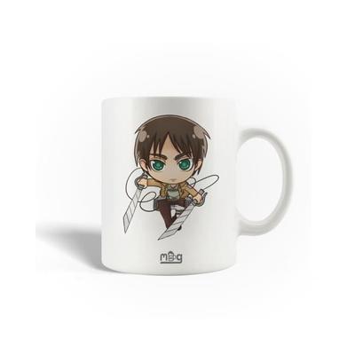 Keramiktasse - Attack on Titan - Eren - 30cl - Spülmaschinenfest - Weiß
