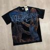 Meichao Vale New Retro Character Print Summer High Street Men and Women Loose Casual Wash Old Short Sleeve T-shirt