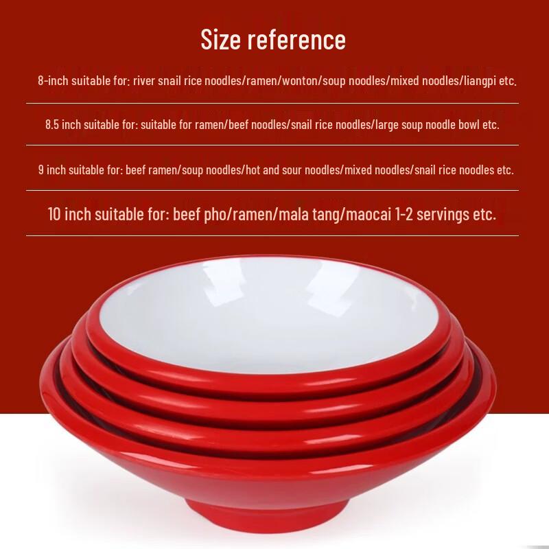 Anyishun Melamine Deep Hat-Shaped Noodle Bowl