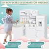 Play Kitchen, 14-Piece Accessories, Electric Water Dispenser, 86 x 64 x 84.5 cm, White