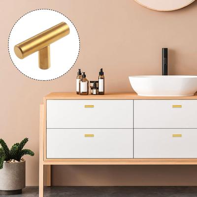 2/3/5/10Pcs Cabinet Knobs Drawer Handles Polished Surface T-Shaped Design Easy To Install Drawer Pulls Hardware