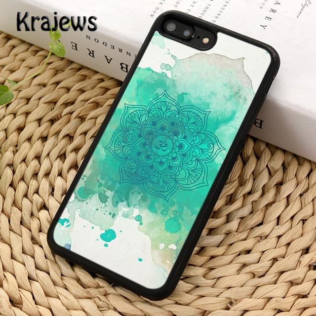 Krajews Yoga Om Namaste Mandala Colourful Design Phone Case For iPhone 14 5 6s 7 8 plus X XR XS 11 12 13 pro max Samsung S21 S22
