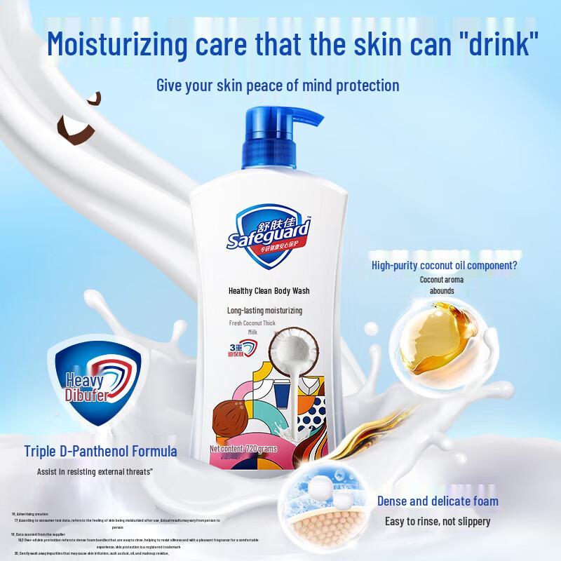 Safeguard Healthy Clean Coconut Milk Body Wash