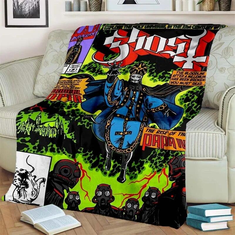 3D Ghost Band Cartoon Flannel Blanket Fashion Warm Lightweight Living Room Bedroom Sofa Bed For Picnic Blanket
