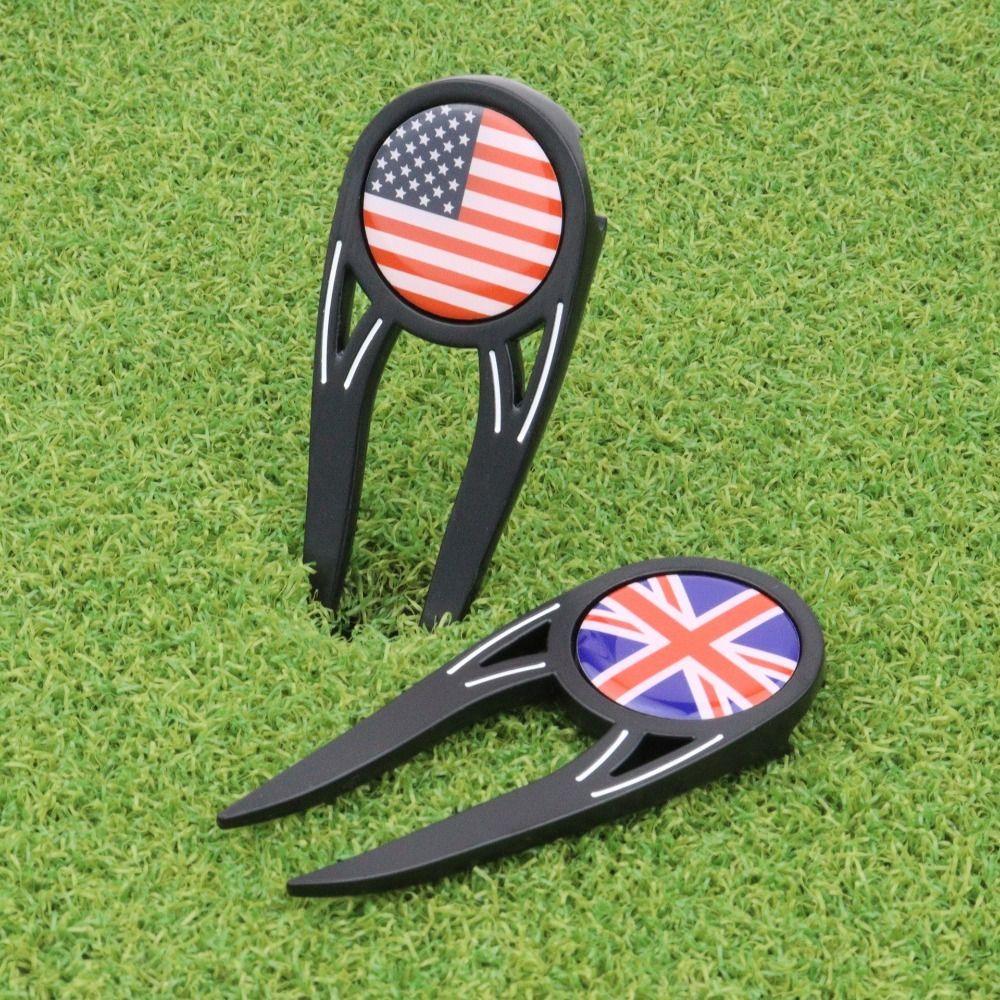 

Портативная вилка для гольфа Green Fork Zink Zink Alloy Golf Ball Marker Аксессуары для гольфа Divot Fork Play Golf Blank