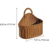 Hanging Fruit Baskets for Kitchen,Cabilock Boho Hanging Basket with Handle,Handwoven Vegetable Storage Hanging Holder Teardrop Home Produce Basket