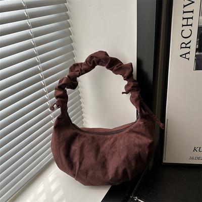 Fashion Personality Pleated Matte Underarm Bag Women's Large-capacity Shoulder Bag Versatile Casual Retro Cloud Bag