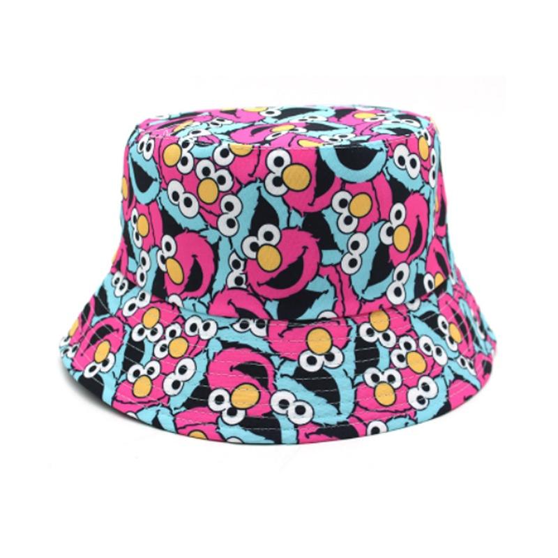 

Уличная кунжутная панама шляпа-ведро хип-хоп пляжная шляпа мужская женская двусторонняя чёрный