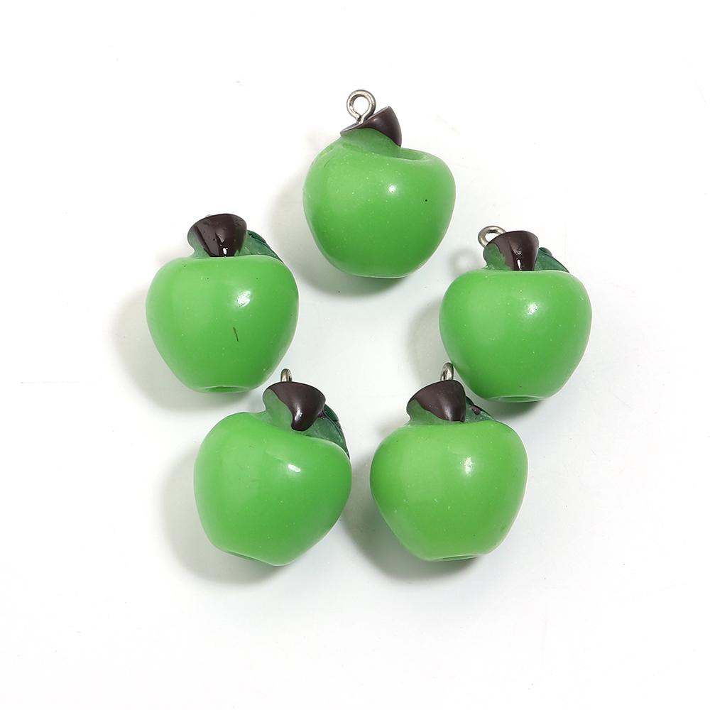 5pcs/lot Fruit Series Acrylic Pendants Colorful Apple Grape Banana Shaped Charms For DIY Earrings Necklace Jewelry Accessories