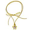 Blossom Necklace Colorful Flower Choker Hollow Flower Pendant Clavicle Chain