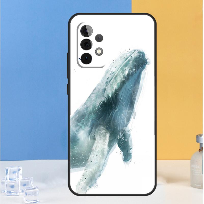 Cartoon Whale For Samsung Galaxy A54 A34 A14 A13 A33 A53 A36 A05 A06 A16 A32 A52 A55 A35 A15 A56 A26 Case
